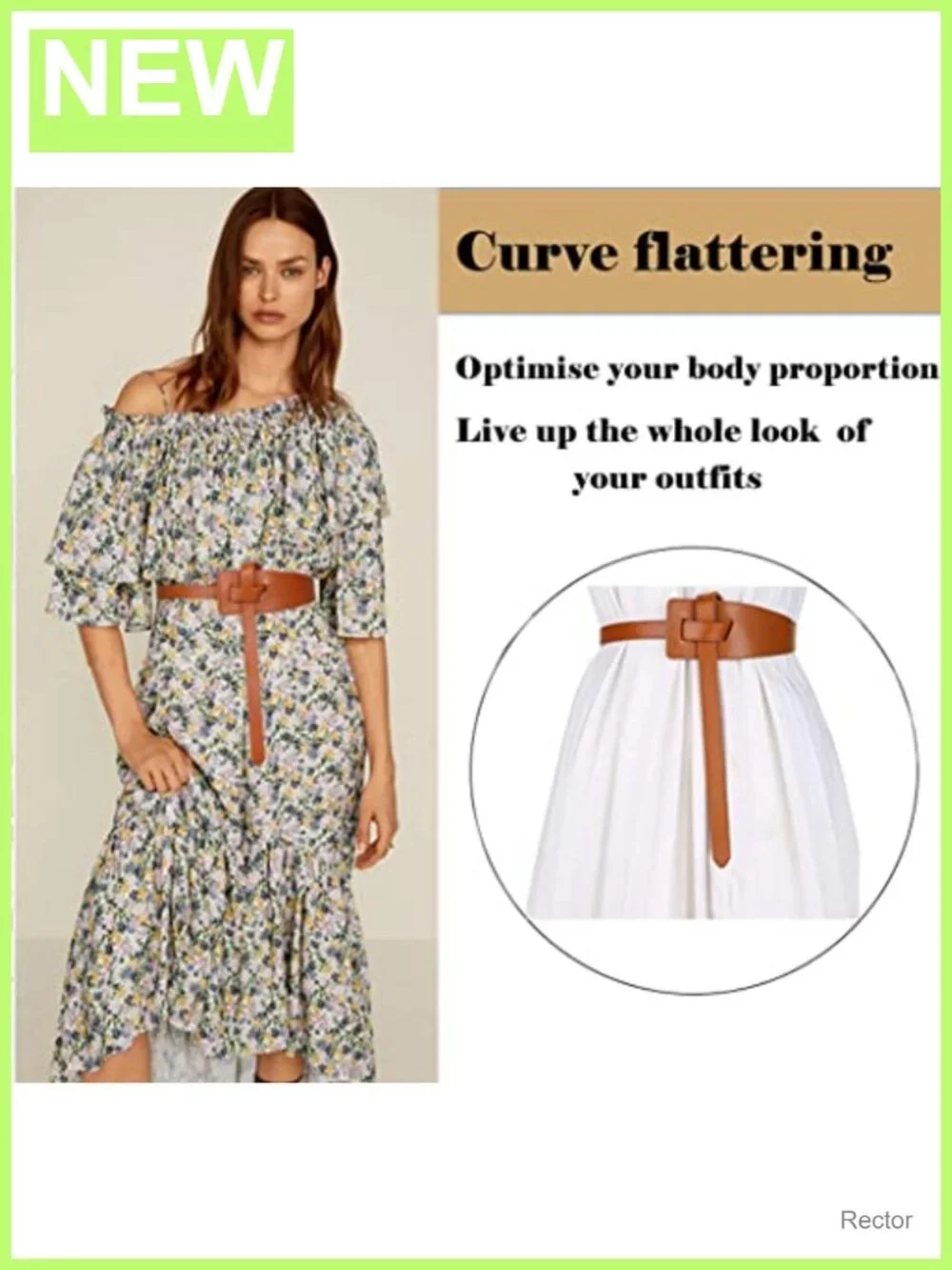 Genuine Leather Tie Knot Waist Belt for Women Dress Jeans Coat